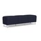 Lesro Siena Lounge Reception 3 Seat Bench, Brushed Steel, OH Navy Upholstery SN3001 - alternate 3